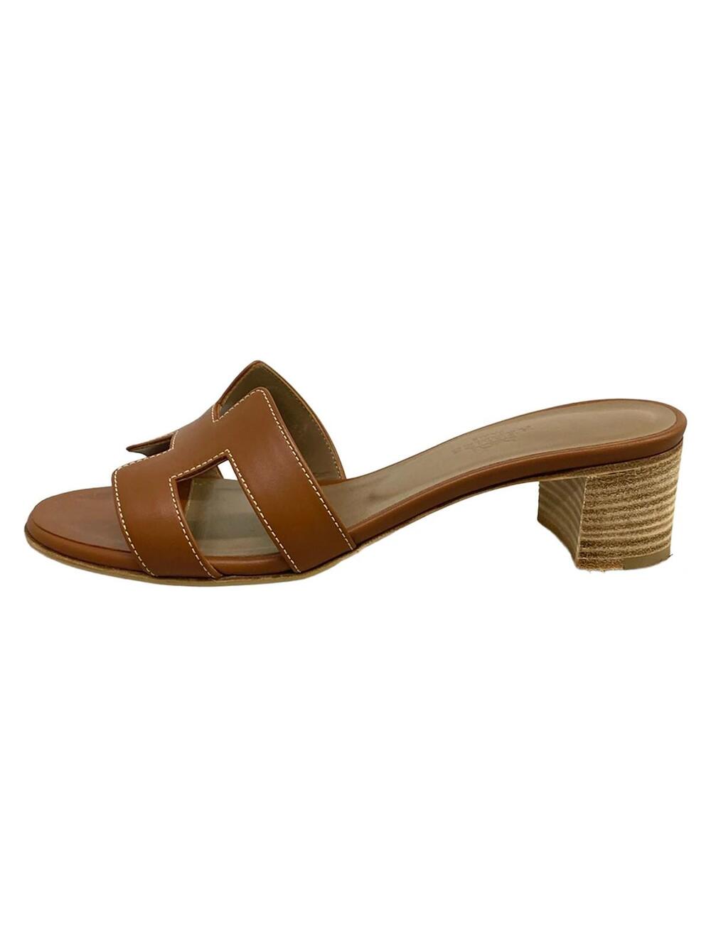 Hermes Oasis Dark Brown Leather Women's #341953H87B